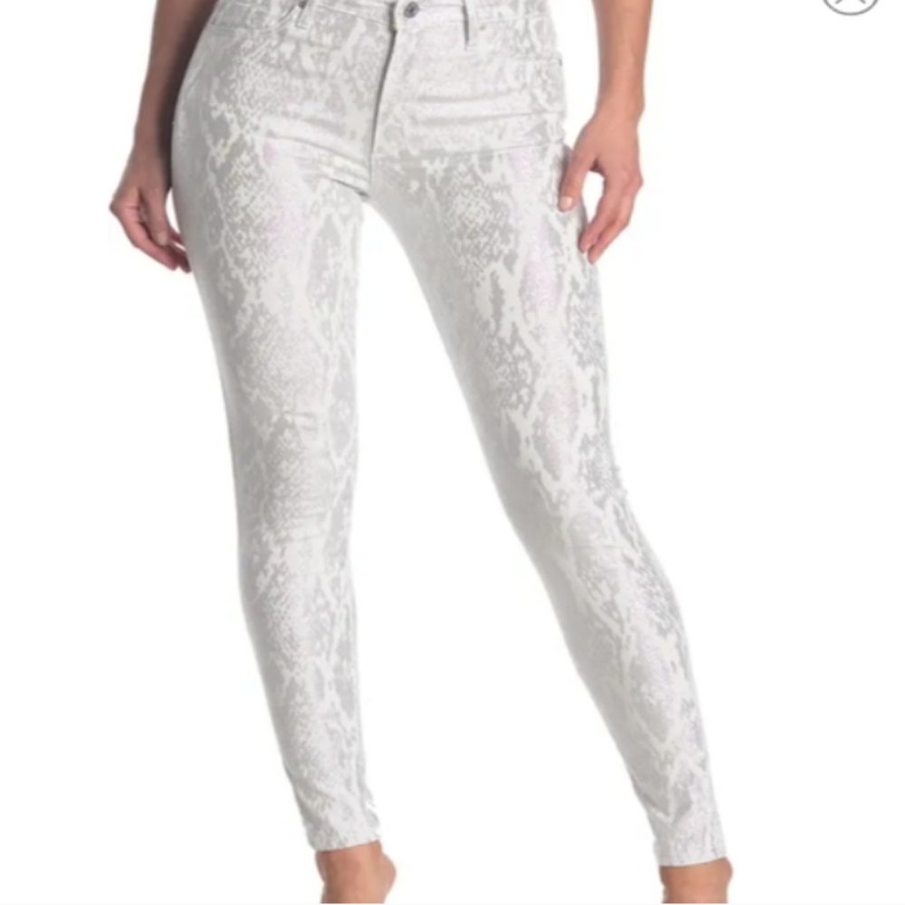 Black Orchid white silver gray skinny denim jeans
